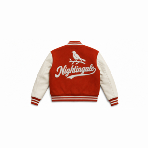 Chaqueta Universitaria Premium, Cuerpo de Lana, Mangas de Cuero, Parche Bordado, Chaqueta Personalizada para Equipos, Parche de Chenilla, Chaqueta de Béisbol - Product Image 3