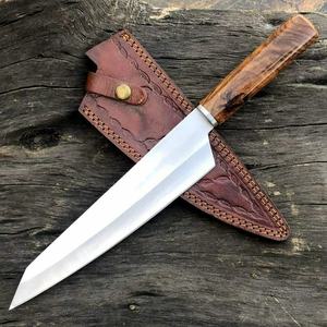 Cuchillo de Chef de Acero Inoxidable de 13 Pulgadas Hecho a Mano por Ahmad Fabric con Funda de Cuero y Mango Elegante Personalizable - Product Image 2