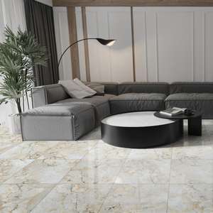 Carreaux de porcelaine brillants Austin Brown 600x600mm (24x24 pouces), carreaux de sol vitrifiés polis, carreaux muraux en céramique à jet d'encre hautement émaillés - Product Image 2