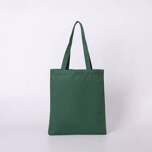 Reusable Yellow Cotton <b>Canvas</b> <b>Tote</b> Bag Solid Color Shopping Shoulder Handbag Zipper Closure Custom Logo Printing Promotional - Product Image 3