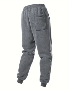Low MOQ Men Custom Fleece <b>Joggers</b> Elastic Waistband Cuffed Sweatpants - Product Image 5