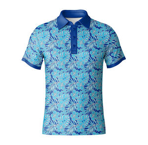 Polo de Golf Ligero Personalizado para Hombre, Transpirable, de Secado Rápido, con Estampado Floral Tropical, Manga Corta, Deportivo - Product Image 4