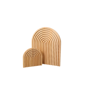 Bandeja de cocina de madera con diseño de arco bohemio nórdico, tabla de charcutería, mesa de centro, duradera, antimoho, apta para lavavajillas, gruesa - Product Image 3