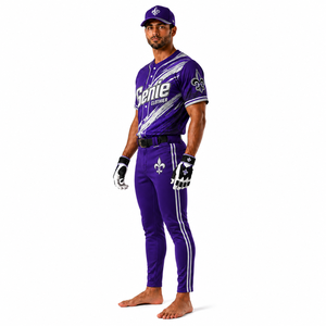 Uniforme de béisbol profesional y cómodo, hecho con tela transpirable para mantener a los jugadores durante la competencia intensa durante el entrenamiento. - Product Image 3