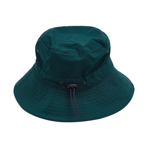 Chapeau Bob Vert Foncé à Bord Ajustable en Polyester Respirant Protection Solaire Extérieure pour Adultes Unisexe Style Décontracté - Product Image 1