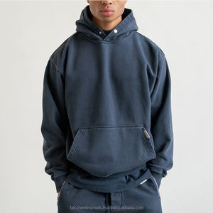 เสื้อฮู้ดดี้พิมพ์โลโก้ตามสั่งขายส่ง ปักลายเสื้อสเวตเชิ้ตโอเวอร์ไซส์ ผ้าหนา 100% คอตตอน ซิปหน้า สำหรับฤดูใบไม้ร่วง - Product Image 6