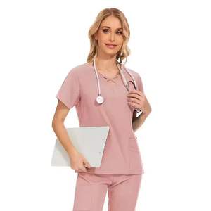Tenues médicales tissées en gros pour pharmacies, ensembles de blouses et pantalons de jogging personnalisés et tendance pour médecins et infirmières - Product Image 2
