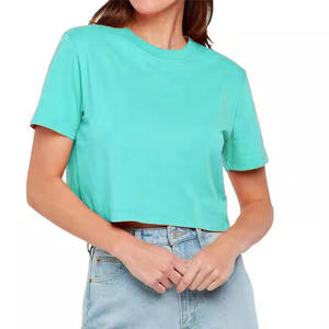 Ropa Deportiva Moderna y Elegante de Color Azul Agua Claro, de Manga Corta, Personalizada, Ajustada, para Mujer, Ideal para el Trabajo y Uso Diario - Product Image 3