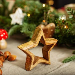 Decorative Wooden <b>Star</b> Centerpiece For Tabletop Display In Restaurants Homes And Special Occasion Celebrations - Product Image 3