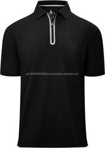 Polo de Golf de Manga Corta para Hombre, Color Sólido, Secado Rápido, Informal, con Estampado, Cuello con Solapa y Cremallera, Absorbe el Sudor - Product Image 5