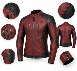 Veste de moto en cuir de la collection Capsule |   Noir Bourgogne Marron Bleu |   Fabricant OEM ODM |   Qualité de conception haut de gamme | - Product Image 6