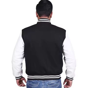 College Baseball <b>jacket</b> for <b>men</b> Unisex <b>Leather</b> Sleeve Varsity <b>Jacket</b> Fashion Print Baseball Jersey Loose Style Letterman Design - Product Image 3