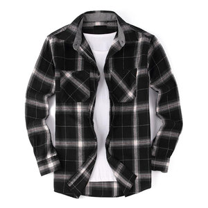 Chemise en flanelle pour homme fabriquée au Pakistan, avec fermeture boutonnée, coupe classique, manches longues, style décontracté, à carreaux. - Product Image 6