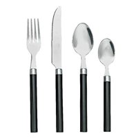 Ensemble de couverts minimalistes en or, finition miroir, passe au lave-vaisselle, pour mariage, dîner, manche en métal, pour la maison, restaurant, hôtel, tables
