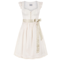 Robe midi jaune coupe trapèze avec manches courtes, col festonné et ceinture, en velours tissé écologique à taille naturelle, décontractée pour le printemps
