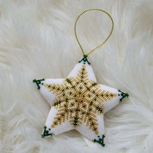 2026Latest Handcrafted Seed Beaded <b>Star</b> Christmas Ornament For Festive DIY Decor Artistic Holiday Luxury Christmas <b>Hanging</b> Decor - Product Image 5