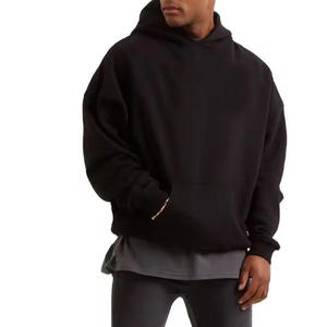 Sudadera con capucha extragrande de algodón de 500 g/m² para hombre, estilo urbano, con hombros caídos, de felpa, personalizada al por mayor - Product Image 3