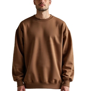 Pull à capuche décontracté en coton tricoté à manches longues pour homme, grande taille, col roulé, avec cordon de serrage, anti-boulochage, respirant, 300g - Product Image 2