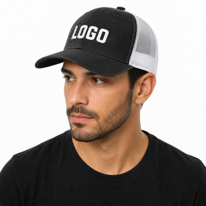 OEM Manufacturer Custom Custom Embroidered Logo Unstructured Trucker <b>Cap</b> Breathable Mesh Back Polyester Front Panel Outdoor - Product Image 3