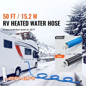 Tubo Acqua Riscaldato per Camper da 15 Metri, Autoripristinante, 45°F, con Copertura Corrugata Impermeabile Antigelo per Acqua Potabile - Product Image 2