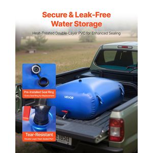 87.2 Gal Wear-Resistant 1000D PVC Soft Water Storage <b>Bladder</b> Collapsible Leakproof Camping Tank <b>Hydration</b> <b>Bladder</b> Bag - Product Image 4
