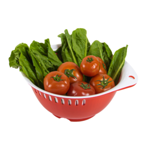 Eco-Friendly <b>Plastic</b> Basin and Strainer <b>Basket</b> Set Kitchen Vegetable Fruit Washing Bowl and Colander Set - Product Image 1