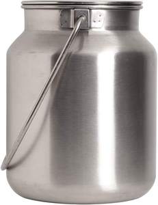 Contenedor de Leche de Acero Inoxidable con Logotipo Personalizado, Apto para Alimentos, con Asa y Tapa, 301-400 ml, Moderno y Portátil - Product Image 1