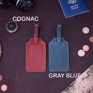 ป้ายแท็กกระเป๋าเดินทางหนังแท้แบบกำหนดเอง ป้ายชื่อเดินทาง ป้ายปิดบังข้อมูลส่วนตัว ป้ายติดกระเป๋าเดินทาง ปรับแต่งได้ รุ่นใหม่ ปี 2026 LMP-0285 - Product Image 1