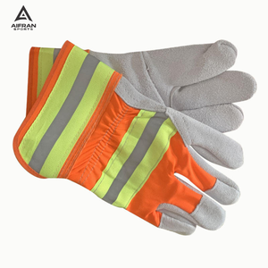 Gants de travail AIFRAN en cuir de vachette pleine fleur, robustes, pour ébénistes canadiens, réfléchissants, résistants aux coupures, antidérapants, pour la soudure, vente en gros - Product Image 1