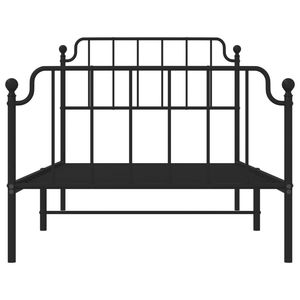 Base de Cama Doble de Acero con Recubrimiento en Polvo Negro, Cama Metálica Rectangular - Product Image 5