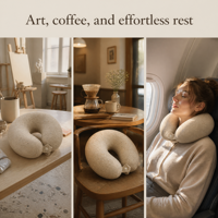 Oreiller de voyage en peluche en forme de U pour les vacances, oreiller cervical à récupération lente, oreiller de voyage pour dormeurs latéraux