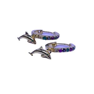 Joyería de Plata de Ley 925 Chapada en Oro para Bodas, Juego de Aretes con Múltiples Piedras Preciosas de Zafiro para Mujer - Product Image 2