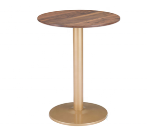 Mesa Auxiliar Extensible con Base de Metal y Tapa de Madera, Diseño Moderno para Salas de Estar, Dormitorios o Patios, Agrega Estilo - Product Image 1