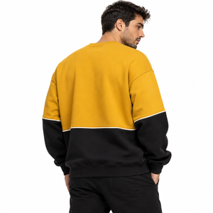 Sweat-shirt oversize pour homme, pull en coton personnalisé, col rond, tissu doux, coupe décontractée, vêtements streetwear décontractés, vente en gros OEM - Product Image 4