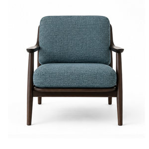 Sillón de Salón de Lujo en Madera de Teca Sólida, Tapizado, Estilo Escandinavo, para Hotel, Villa, Apartamento, Muebles de Sala de Estar - Product Image 3
