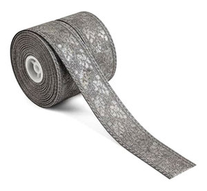 Antique Silver Customized Oak Leaf Lace Bullion Braid with <b>Water</b> Soluble Feature for Garment & Bags - Product Image 2