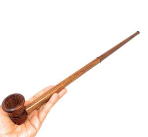 Pipe à fumer en bois faite à la main, forme naturelle, rustique, pipe à herbes, objet d'art, objet de collection, artisanat en bois sculpté - Product Image 5