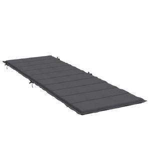 Cojín para Tumbona, Almohada para Exteriores, 100% Poliéster, Extraíble, Lavable, para Todas las Estaciones, Color Antracita Sólido, Diseño Acolchado - Product Image 5