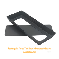 ATLAS STAR Rechthoekige Taartvorm 10 Inch Aluminium Afneembare Losse Bodem Hard-geanodiseerde Coating Ovenbestendig Geschikt voor Taarten