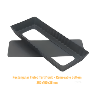 Rectangular Tart Pan 10 Inch Long Pan Aluminum Tart Pan With Removable Loose Bottom, Suitable For Pies, <b>Biscuits</b> - Product Image 2