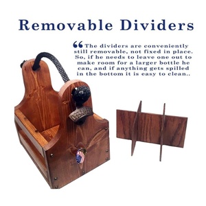 Porte-couverts en bois fabriqué à la main pour la cuisine | Support de cuillère pour table à manger | Boîte de rangement pour vaisselle avec poignée - Product Image 1