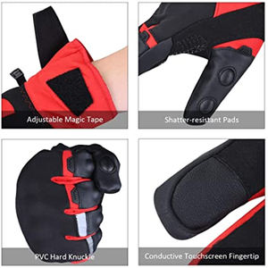 Guantes de Motocross para Motocicleta, de Cuero, Impermeables, Antideslizantes, Dedos Completos, Deportes al Aire Libre, Unisex, Transpirables - Product Image 3