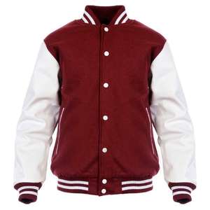 Chaqueta de Invierno de Lana para Hombre, Estilo Universitario, con Logotipo Personalizado, Chaqueta Letterman Lisa al por Mayor, Fabricada Directamente con Decoración Bordada - Product Image 2