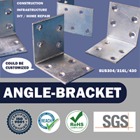 Support d'angle en acier inoxydable avec différentes tailles de supports