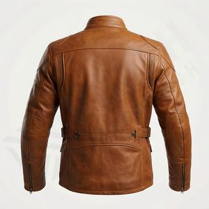 Veste de moto en cuir véritable pour homme de qualité supérieure, nouvelle arrivée, vestes de moto d'hiver, protections amovibles, personnalisables - Product Image 2