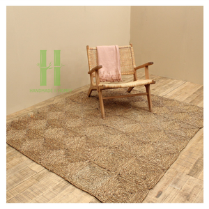 Alfombra de algas marinas interiores de alta calidad para sala de estar y decoración dormitorio tejido Boho OEM diseños personalizados hechos a mano - Product Image 1