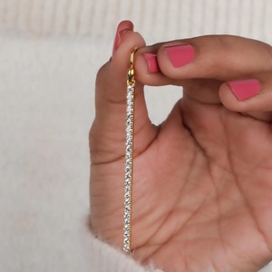 Pendientes Colgantes de Diamantes Cultivados en Laboratorio de Oro Amarillo de 14K con 3.00 TCW, Elegantes Pendientes de Diamantes, Joyería Fina de Lujo para Mujer - Product Image 1