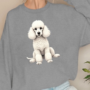 Sudaderas de mujer con ilustración de caniche blanco FUR - Product Image 4