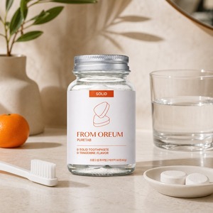 [DE OREUM] Surtido de Cuidado Bucal para Tiendas Especializadas, Pasta Dental Sólida con Sabor a Mandarina de Jeju para Compradores - Product Image 1