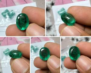มรกตทรงรีธรรมชาติ 100% จากแซมเบีย น้ำหนัก 6.70 กะรัต ราคาไม่แพงมาก พร้อมจัดส่งฟรี - Product Image 5